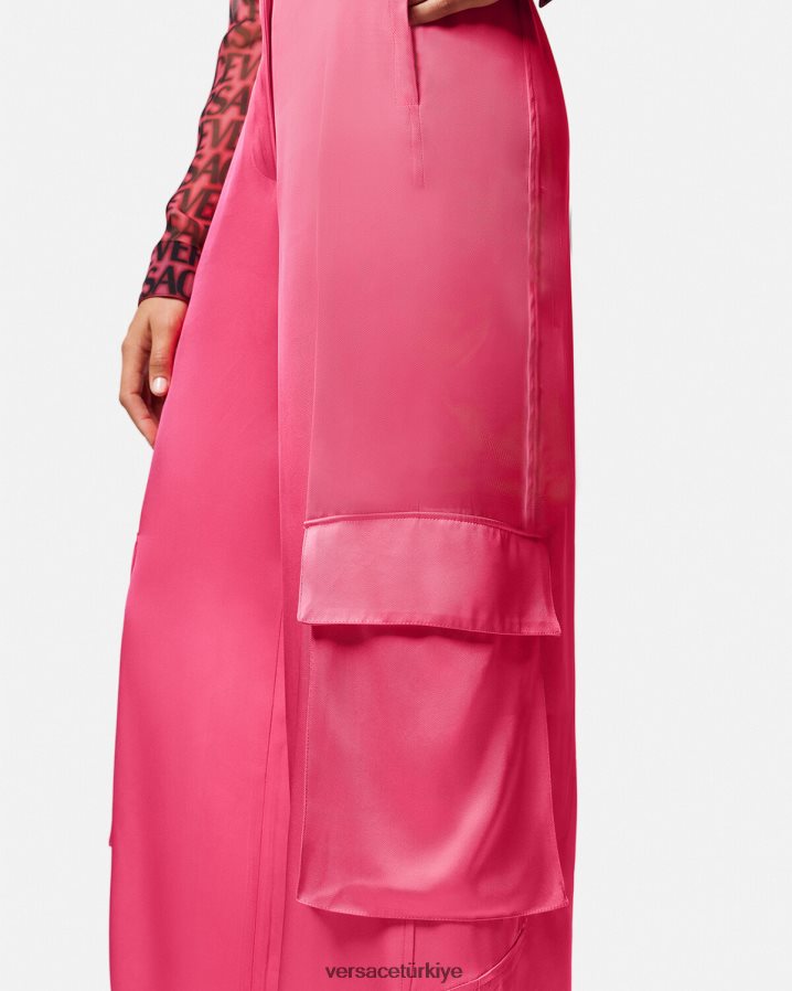 Versace geniş kargo pantolon kadınlar pembe Giyim B0HHR8209