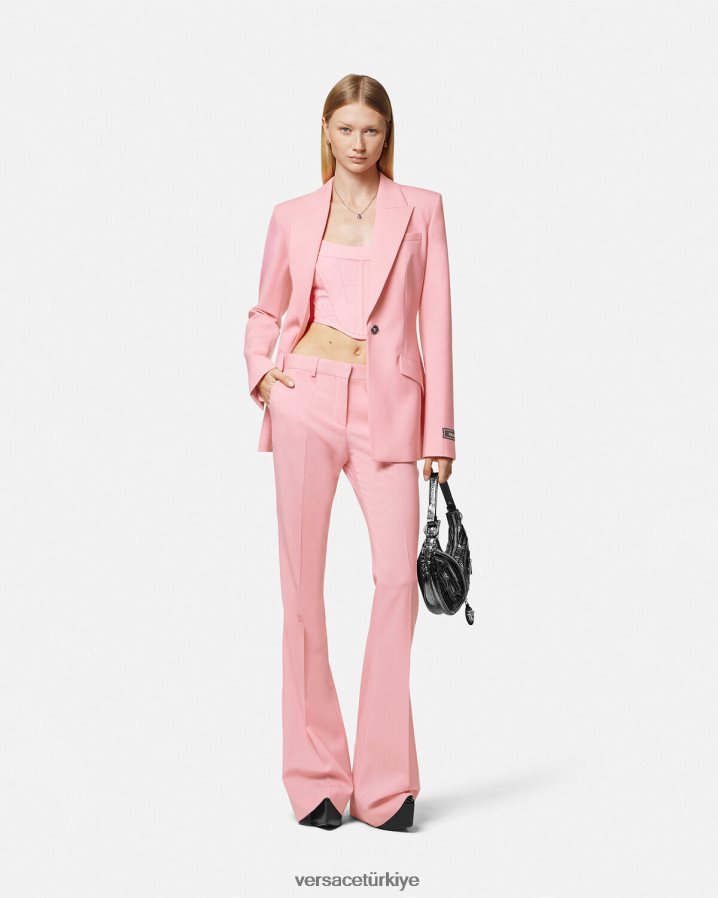 Versace geniş pantolon kadınlar tek renk Giyim B0HHR8120