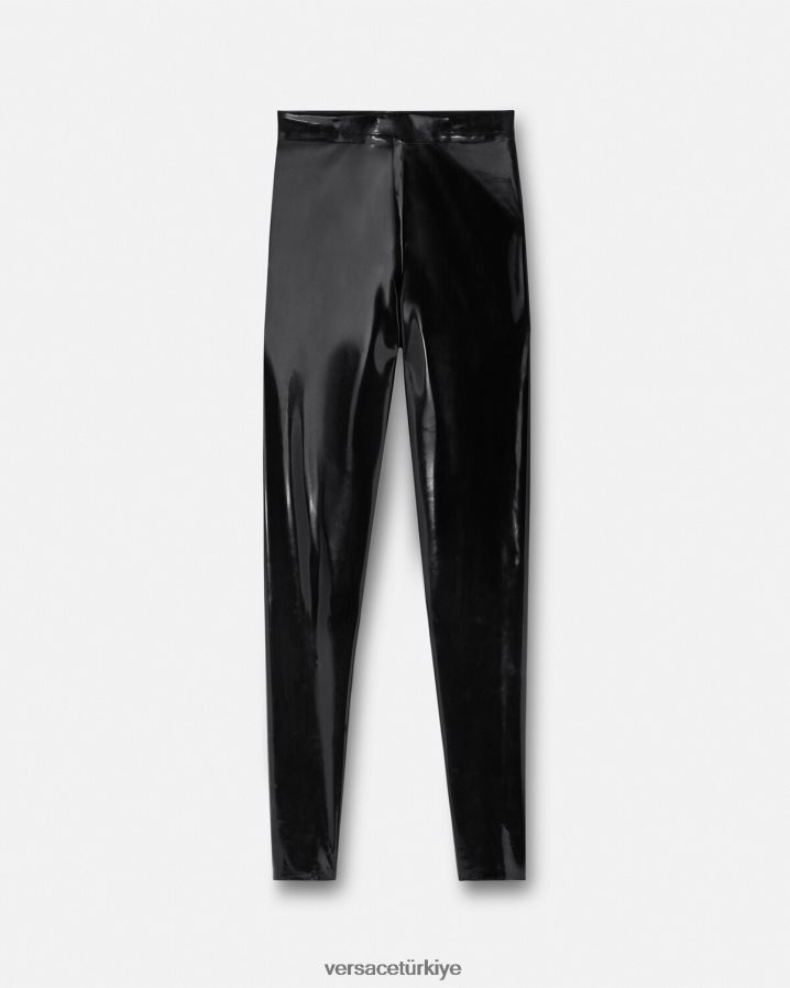 Versace lateks tayt kadınlar siyah Giyim B0HHR8203