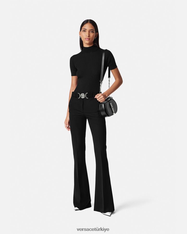 Versace medusa '95 pantolon kadınlar siyah Giyim B0HHR8118
