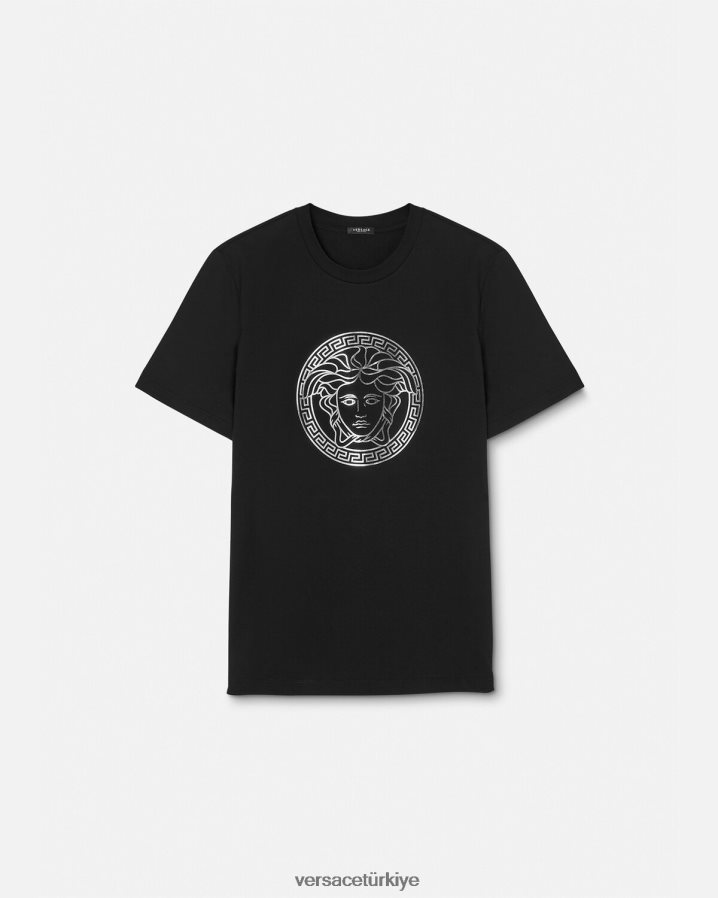 Versace medusa tişört kadınlar siyah Giyim B0HHR8129
