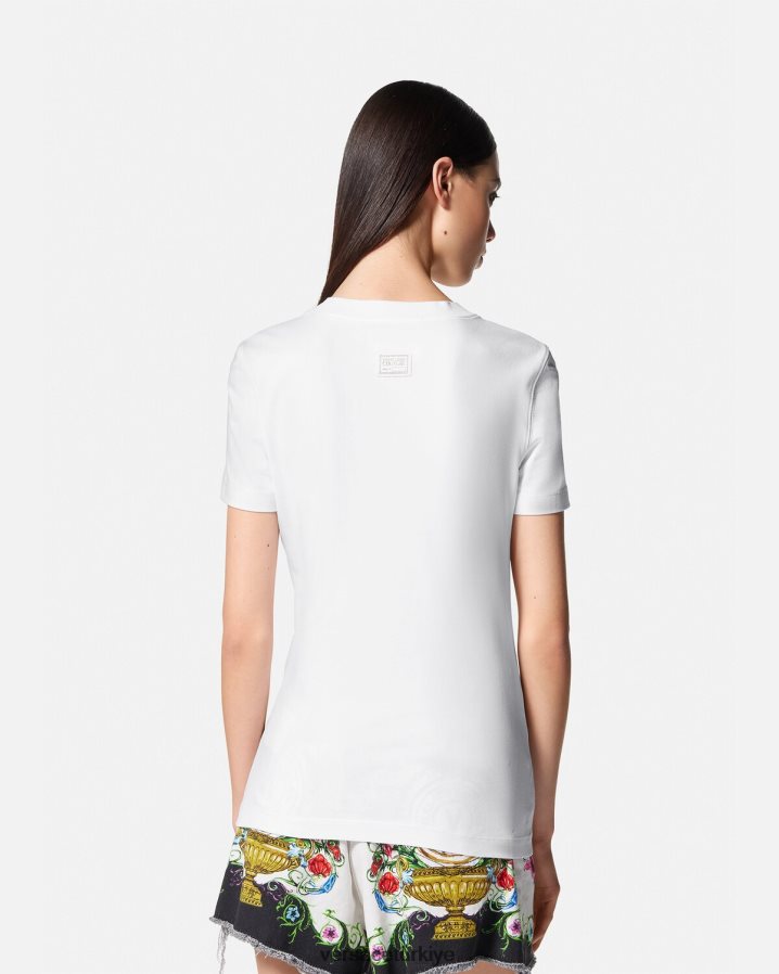 Versace takılar tişört kadınlar beyaz Giyim B0HHR82220