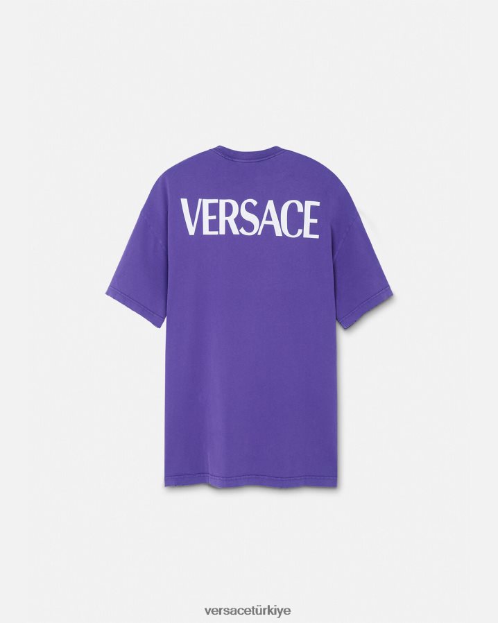 Versace tanrıça büyük beden tişört kadınlar menekşe Giyim B0HHR8151