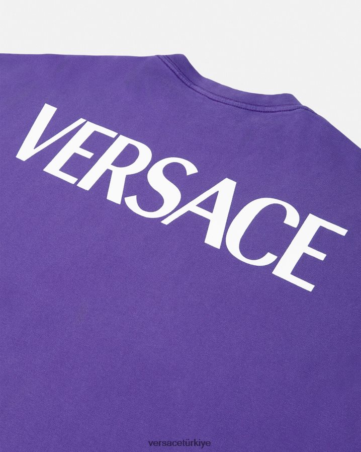 Versace tanrıça büyük beden tişört kadınlar menekşe Giyim B0HHR8151