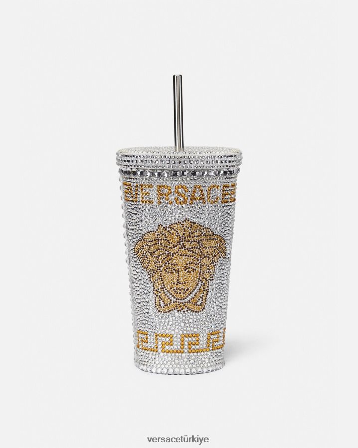 Versace kristal medusa seyahat tipi kupa kadınlar beyaz iç çamaşırı ve plaj kıyafeti B0HHR81205