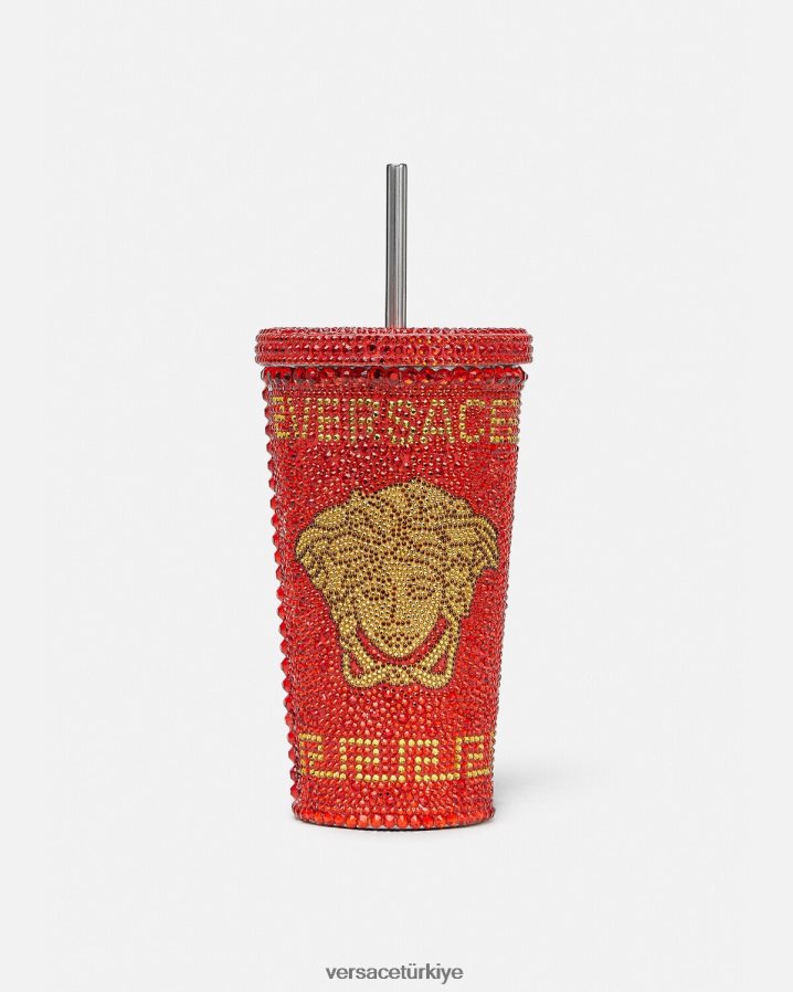 Versace kristal medusa seyahat tipi kupa kadınlar kırmızı iç çamaşırı ve plaj kıyafeti B0HHR81207