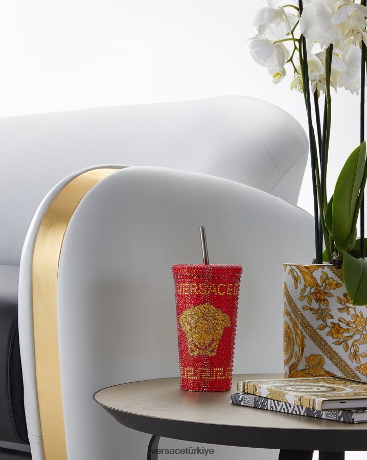 Versace kristal medusa seyahat tipi kupa kadınlar kırmızı iç çamaşırı ve plaj kıyafeti B0HHR81207