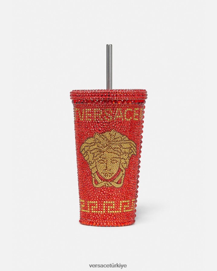 Versace kristal medusa seyahat tipi kupa kadınlar kırmızı iç çamaşırı ve plaj kıyafeti B0HHR81207