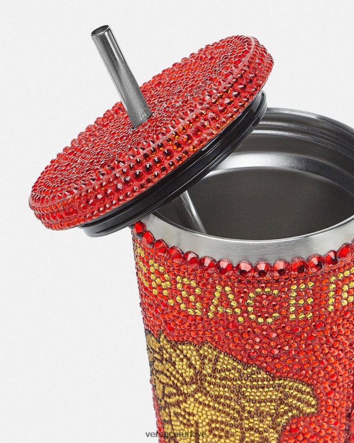 Versace kristal medusa seyahat tipi kupa kadınlar kırmızı iç çamaşırı ve plaj kıyafeti B0HHR81207