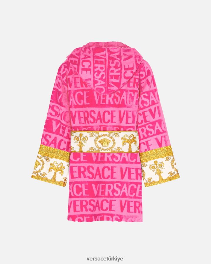 Versace allover kısa bornoz kadınlar fuşya iç çamaşırı ve plaj kıyafeti B0HHR81093