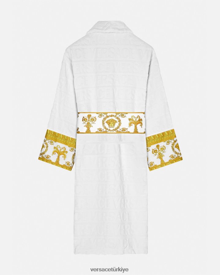 Versace barok bornozum kadınlar beyaz iç çamaşırı ve plaj kıyafeti B0HHR81088