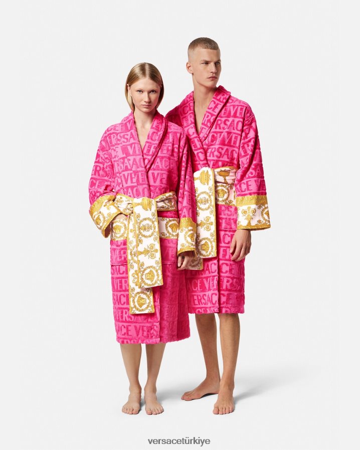 Versace barok bornozum kadınlar fuşya iç çamaşırı ve plaj kıyafeti B0HHR81094