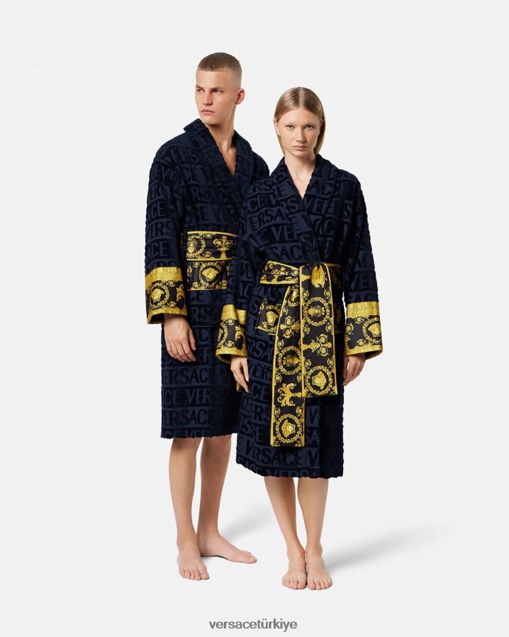 Versace barok bornozum kadınlar mavi iç çamaşırı ve plaj kıyafeti B0HHR81091
