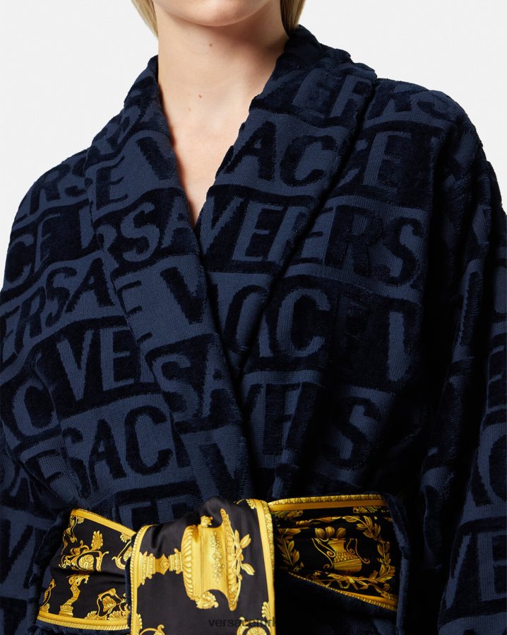 Versace barok bornozum kadınlar mavi iç çamaşırı ve plaj kıyafeti B0HHR81091