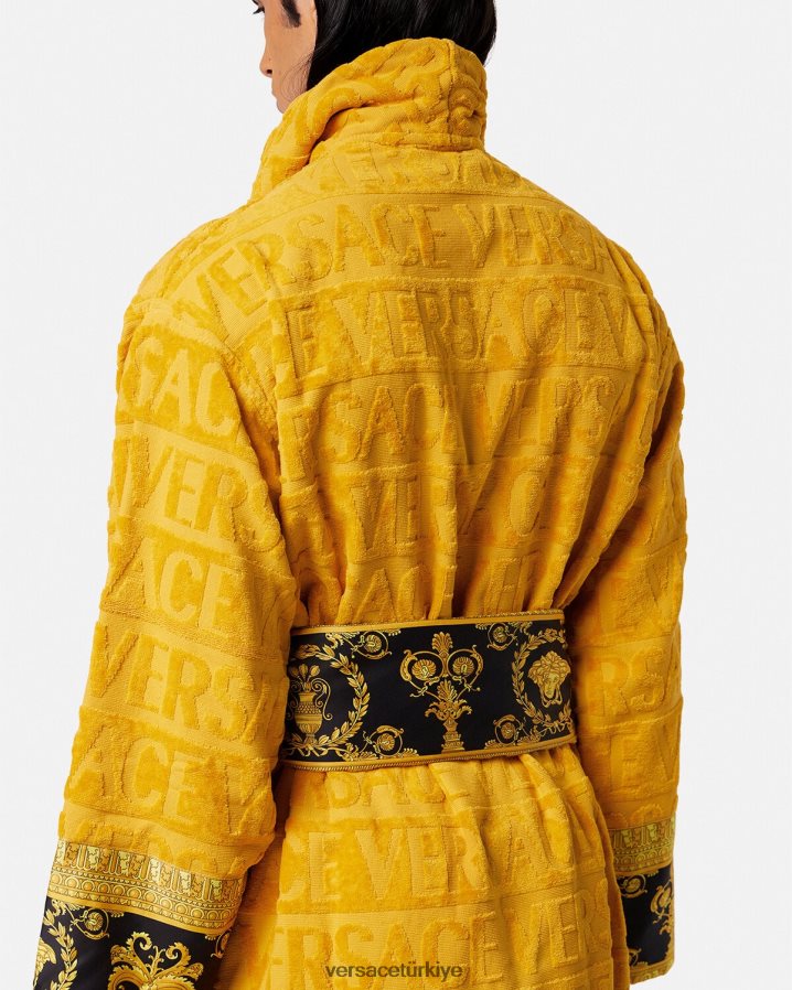 Versace barok bornozum kadınlar sarı iç çamaşırı ve plaj kıyafeti B0HHR81096