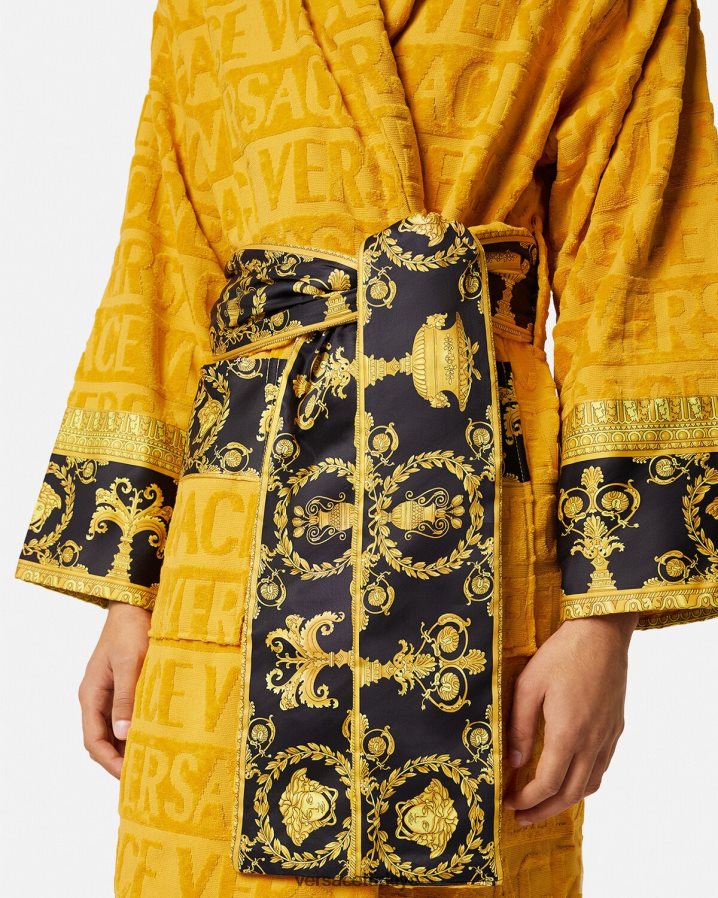 Versace barok bornozum kadınlar sarı iç çamaşırı ve plaj kıyafeti B0HHR81096