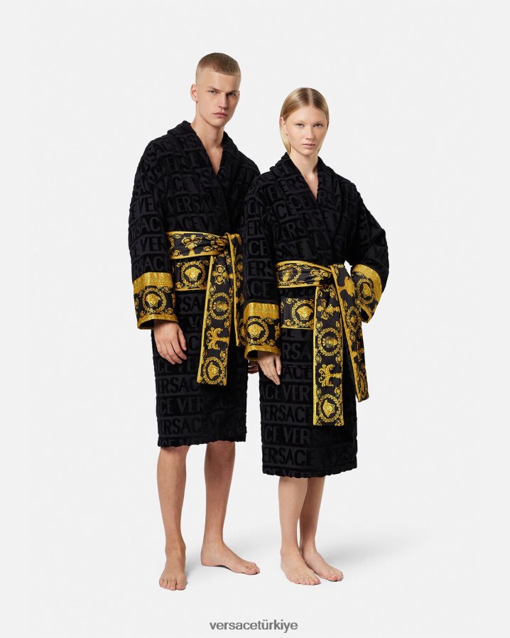Versace barok bornozum kadınlar siyah iç çamaşırı ve plaj kıyafeti B0HHR81084