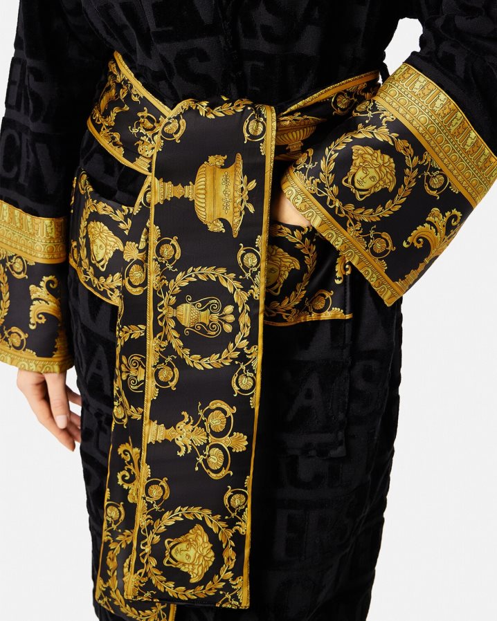 Versace barok bornozum kadınlar siyah iç çamaşırı ve plaj kıyafeti B0HHR81084