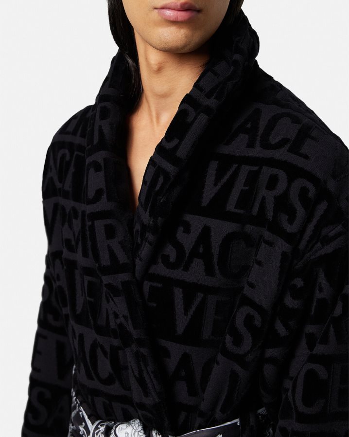 Versace barok bornozum kadınlar siyah iç çamaşırı ve plaj kıyafeti B0HHR81086