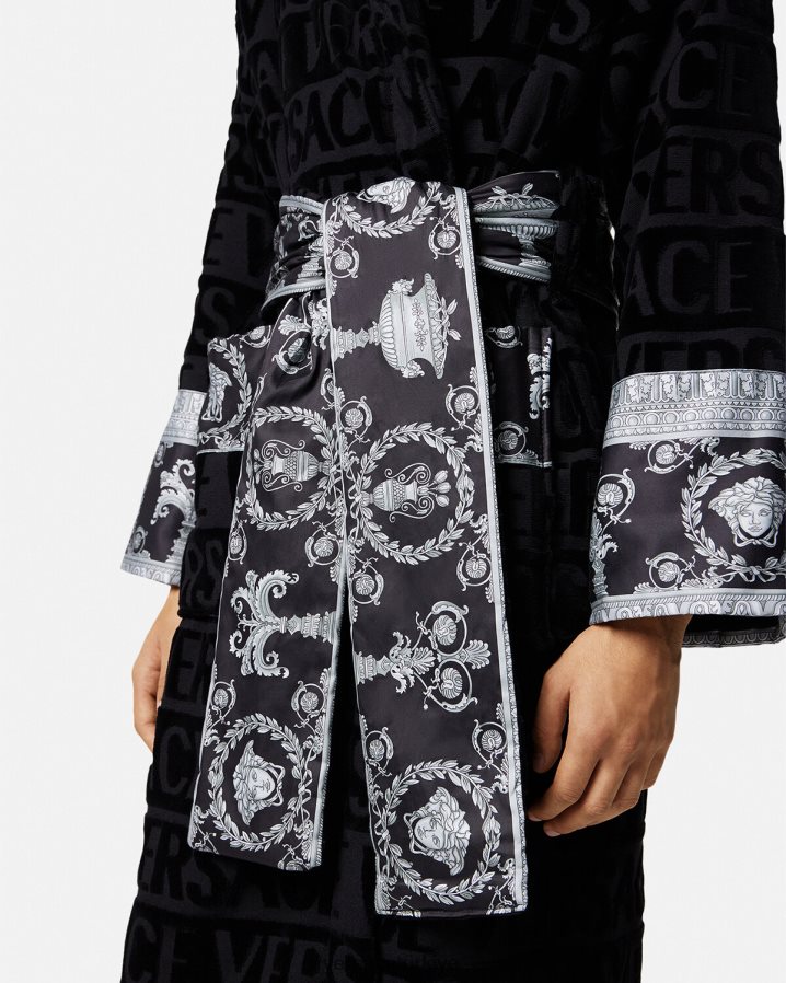 Versace barok bornozum kadınlar siyah iç çamaşırı ve plaj kıyafeti B0HHR81086