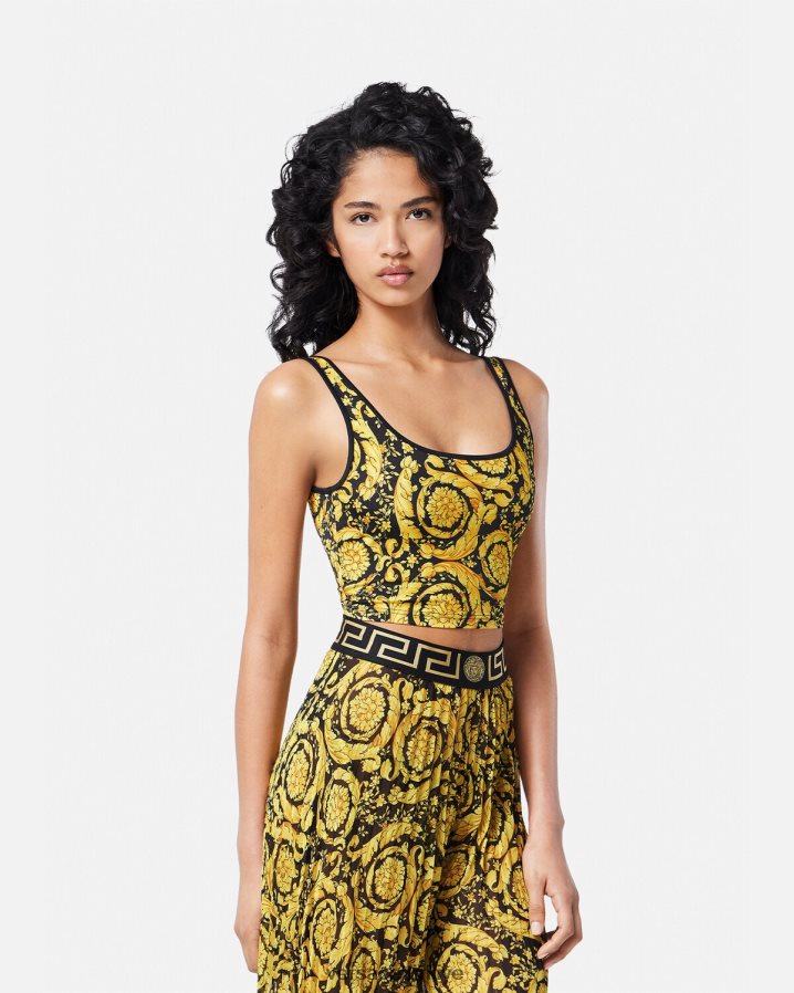 Versace barocco tankini üst kadınlar Yazdır iç çamaşırı ve plaj kıyafeti B0HHR81172