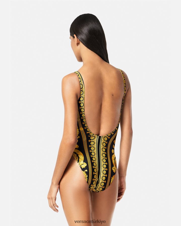 Versace barok desenli tek parça mayo kadınlar Yazdır iç çamaşırı ve plaj kıyafeti B0HHR81143