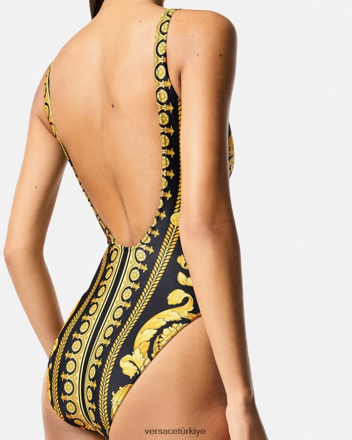 Versace barok desenli tek parça mayo kadınlar Yazdır iç çamaşırı ve plaj kıyafeti B0HHR81143
