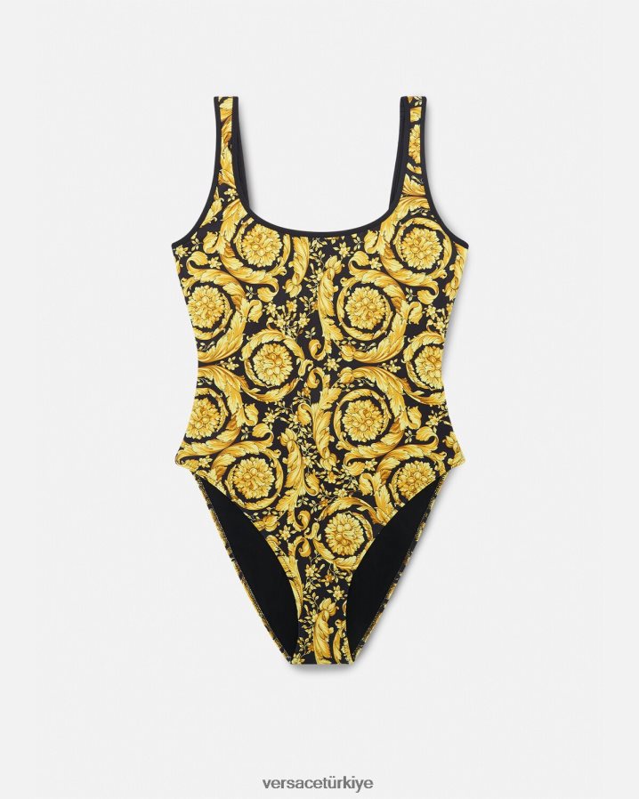 Versace barok desenli tek parça mayo kadınlar Yazdır iç çamaşırı ve plaj kıyafeti B0HHR81144