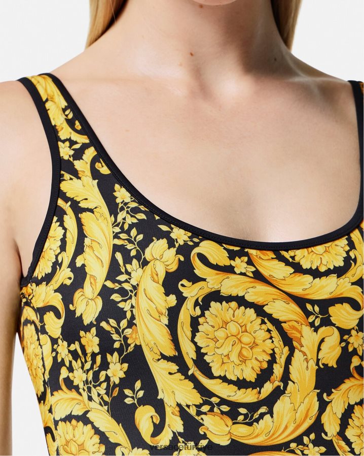Versace barok desenli tek parça mayo kadınlar Yazdır iç çamaşırı ve plaj kıyafeti B0HHR81144