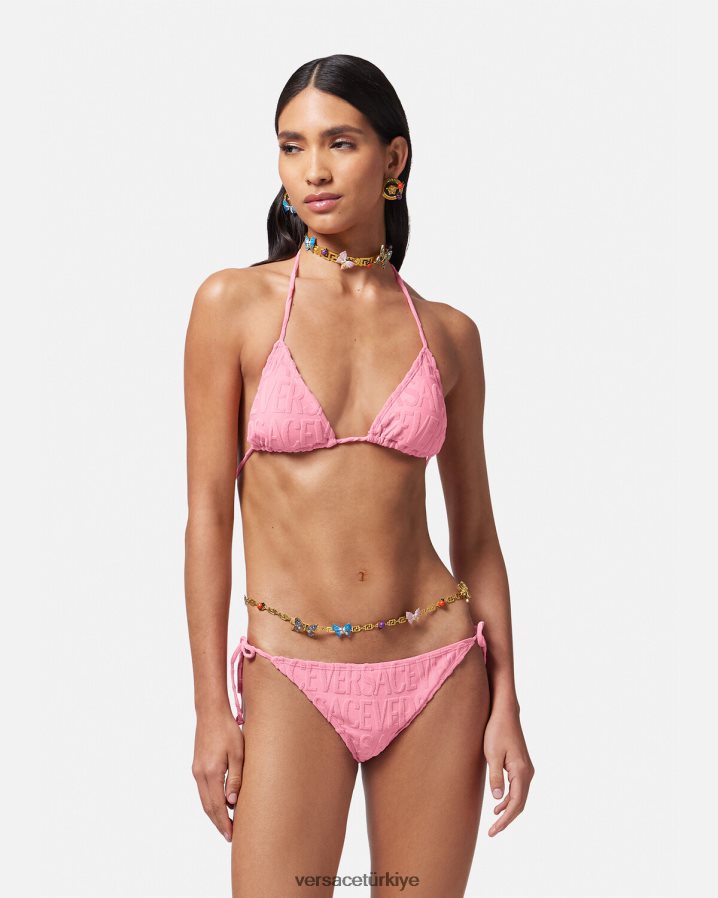 Versace boydan boya havlu bikini altı kadınlar pembe iç çamaşırı ve plaj kıyafeti B0HHR81120