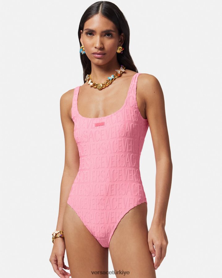 Versace boydan boya havlu mayo kadınlar pembe iç çamaşırı ve plaj kıyafeti B0HHR81122