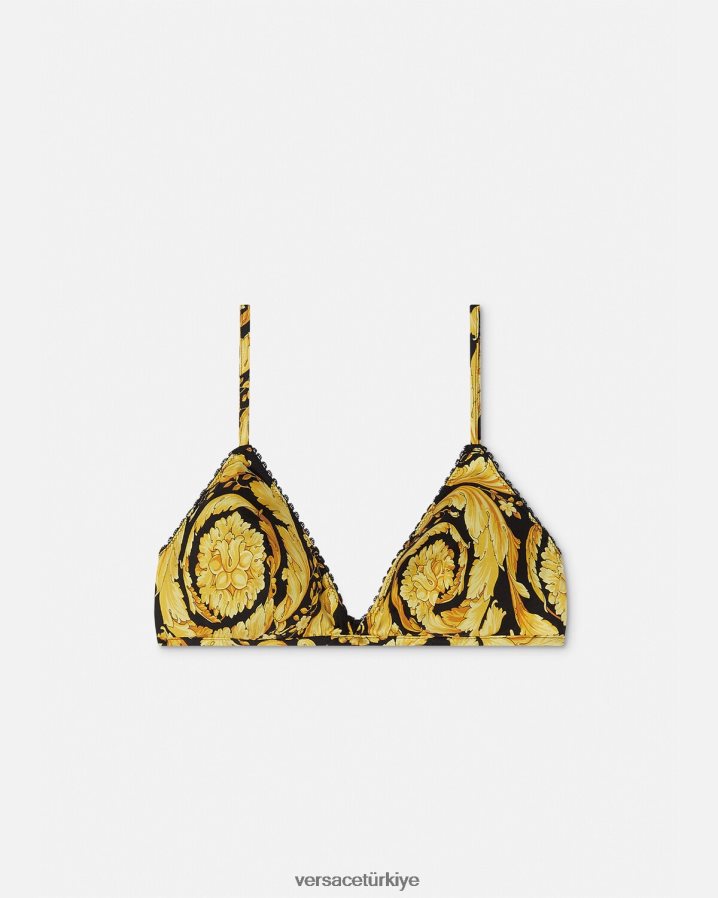 Versace barok desenli ipek bralet kadınlar Yazdır iç çamaşırı ve plaj kıyafeti B0HHR81070