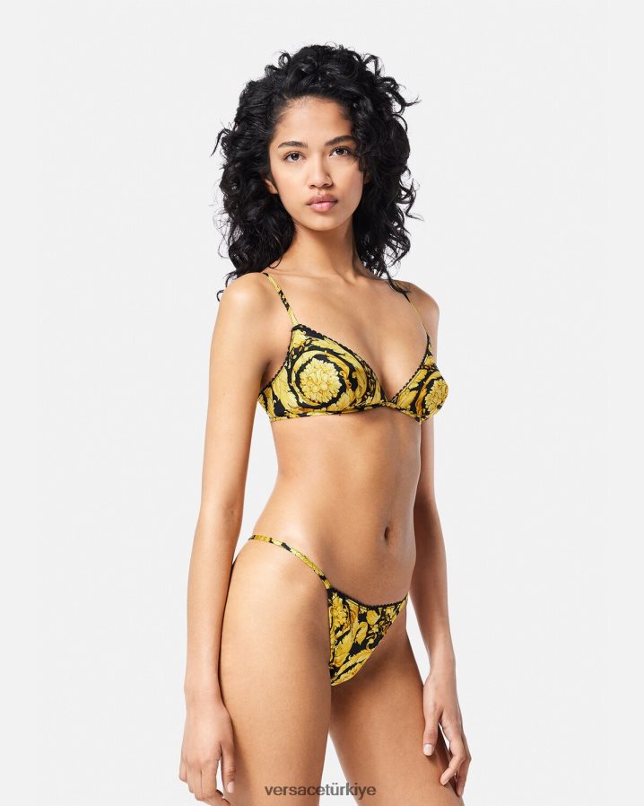 Versace barok desenli ipek bralet kadınlar Yazdır iç çamaşırı ve plaj kıyafeti B0HHR81070