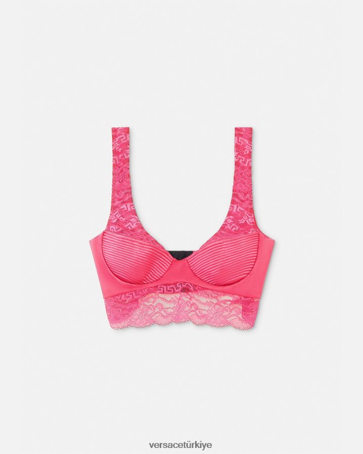 Versace dantel bralet üst kadınlar pembe iç çamaşırı ve plaj kıyafeti B0HHR81077