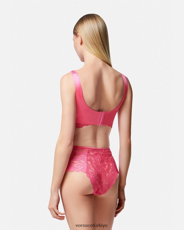 Versace dantel bralet üst kadınlar pembe iç çamaşırı ve plaj kıyafeti B0HHR81077