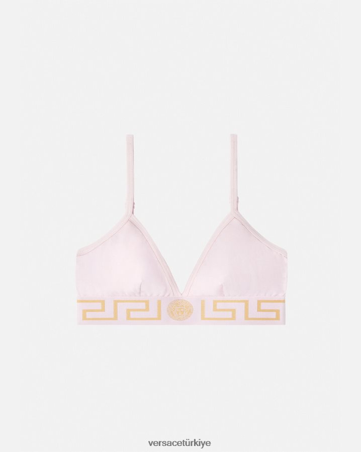 Versace yunan bordürlü bralet kadınlar açık pembe iç çamaşırı ve plaj kıyafeti B0HHR81044