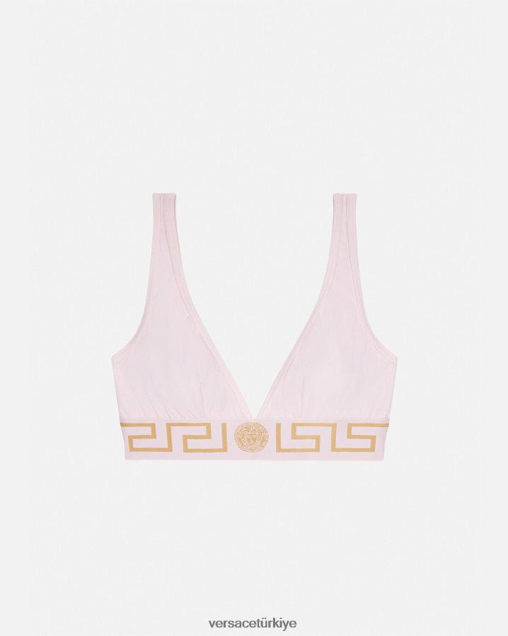 Versace yunan bordürlü bralet kadınlar açık pembe iç çamaşırı ve plaj kıyafeti B0HHR81047
