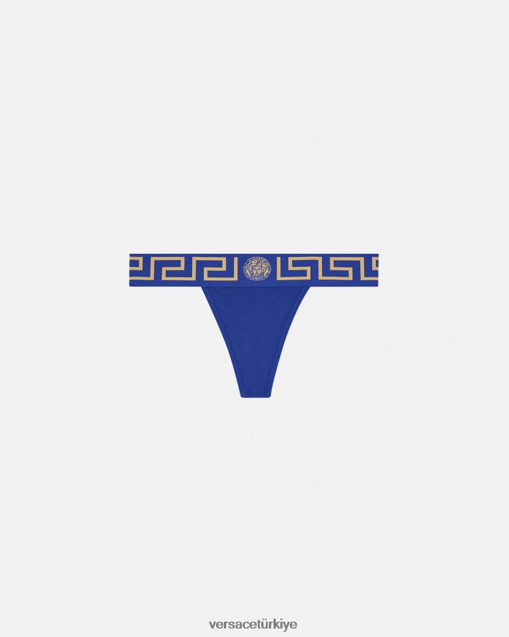 Versace yunanistan sınır tangası kadınlar mavi iç çamaşırı ve plaj kıyafeti B0HHR81053